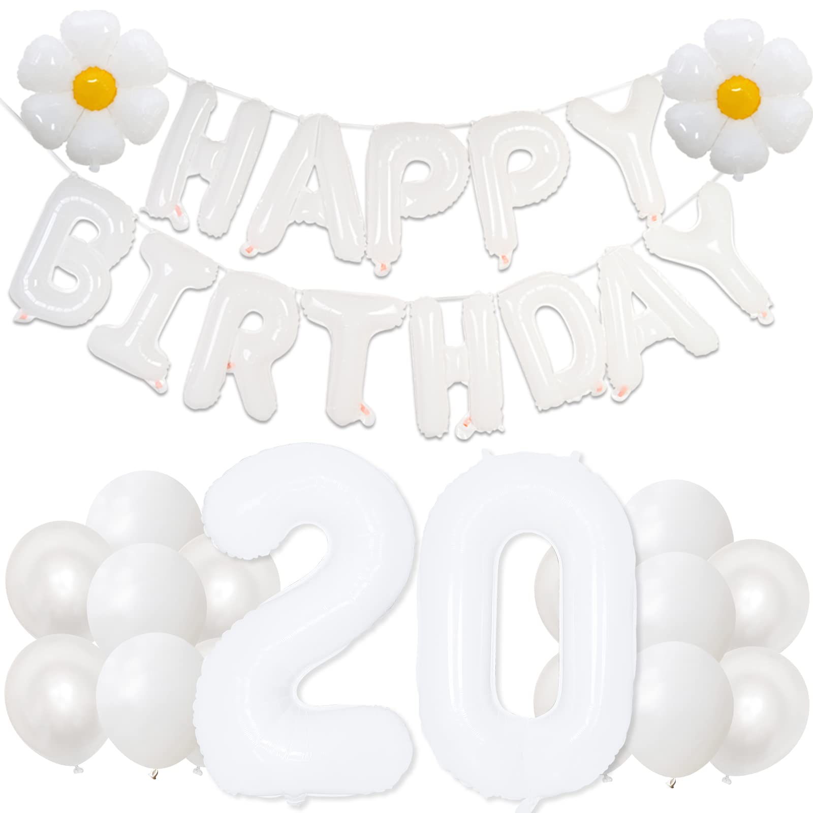 Amazon | GRESATEK 誕生日 20歳 バルーン デイジー 風船